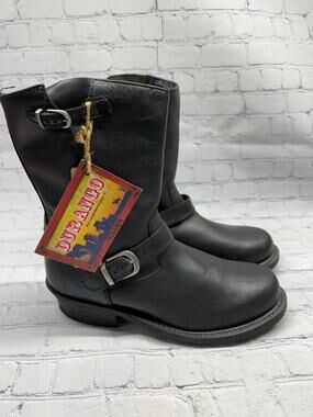 Women's Durango Black Leather Harness Riding Biker Boots Size 11